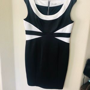 New York & Company black/white body Con dress XL